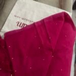 Cherry Bomb: Pure Mul Cotton Saree with Sequins in Hot Pink Colour