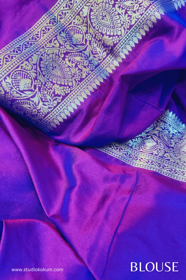 Purple Tanchoi Silk Saree