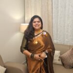 Urja - Copper Brown Mul Tissue Saree with Zari Work