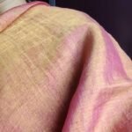 Aamodini : Red Linen Tissue Saree with Blouse Piece