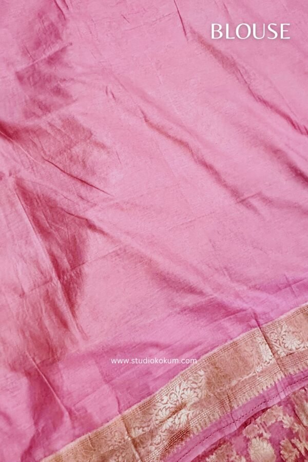 Pink Cotton Banarasi Saree