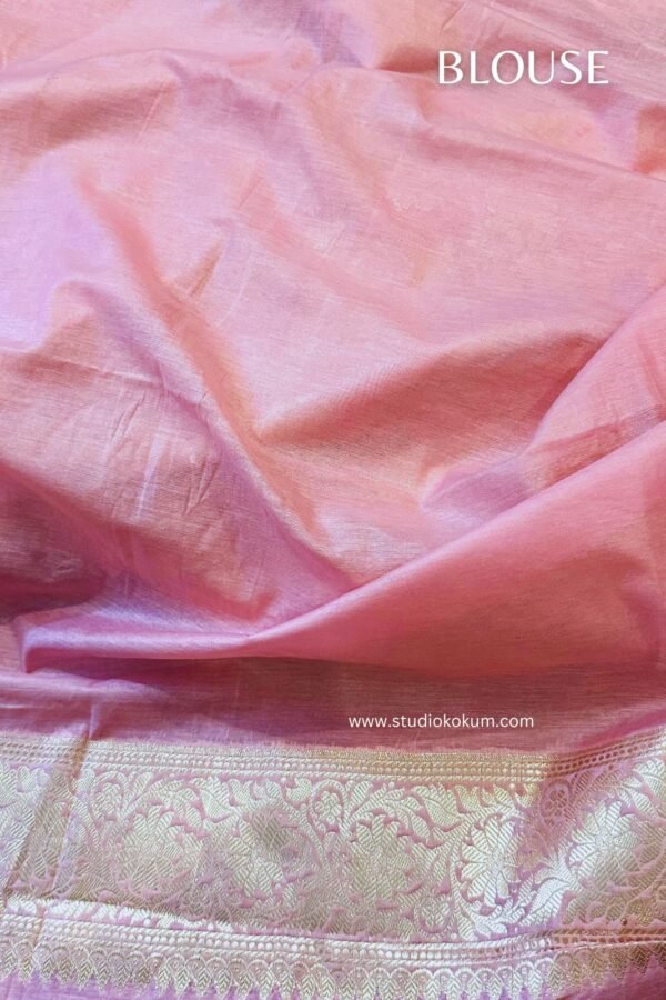 Pink Cotton Banarasi Saree