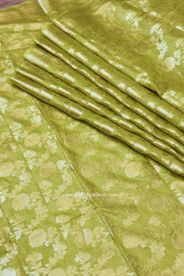 Green Banarasi Cotton Saree