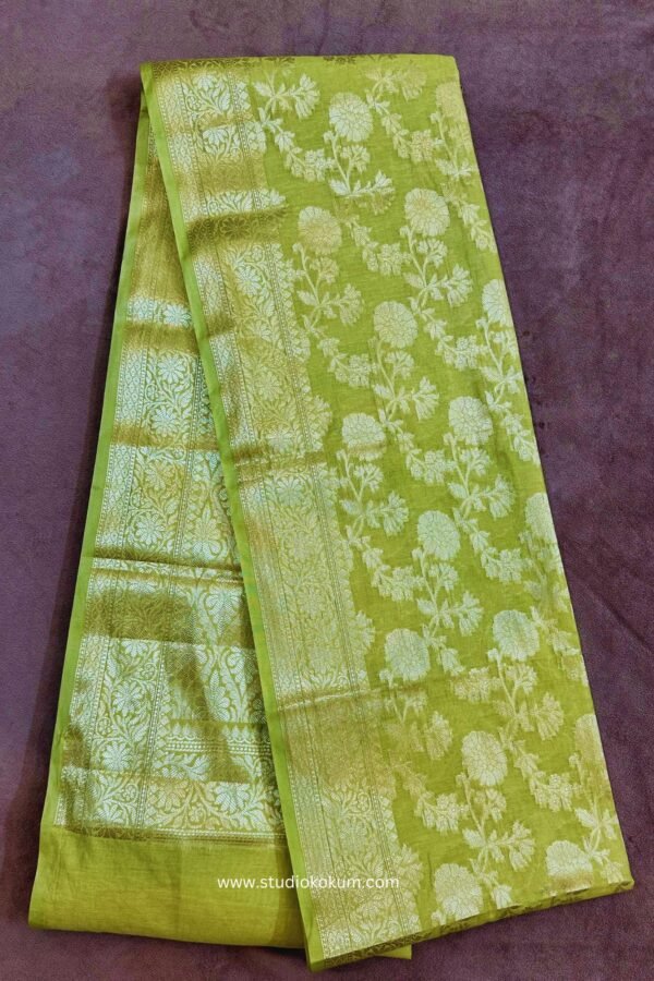 Green Banarasi Cotton Saree