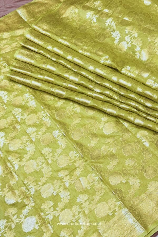 Green Banarasi Cotton Saree