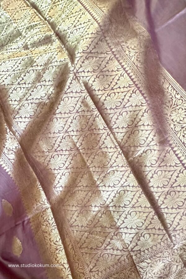 Aditi: Mauve Banarasi Cotton Saree (Lilac)