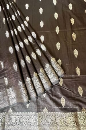 Black Cotton Banarasi Saree