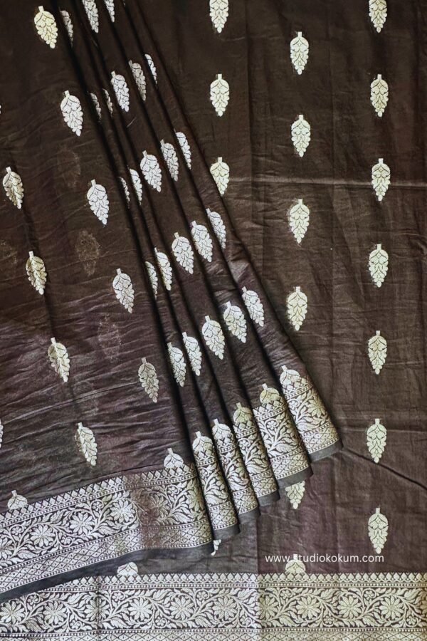 Black Cotton Banarasi Saree