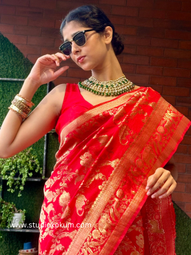 Red Banarasi Saree